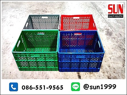 ตะกร้าสี่เหลี่ยมพลาสติก